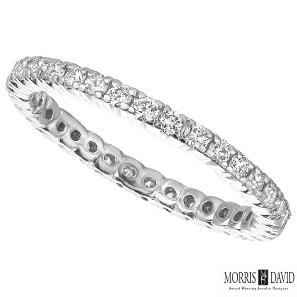 DIAMOND ETERNITY RING 14K WHITE GOLD (0.75 CTW)
